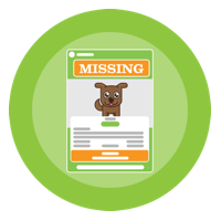 Missing pet social media post